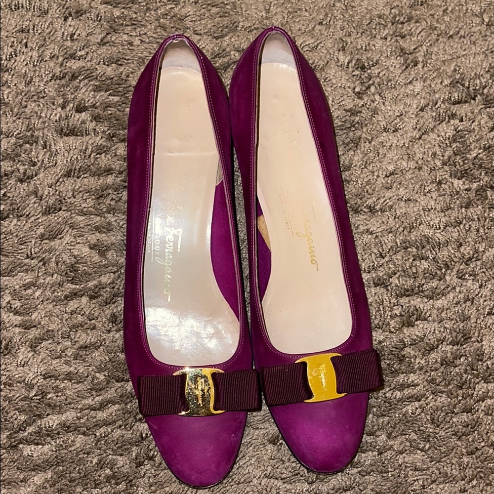 Salvatore Ferragamo Purple Heels